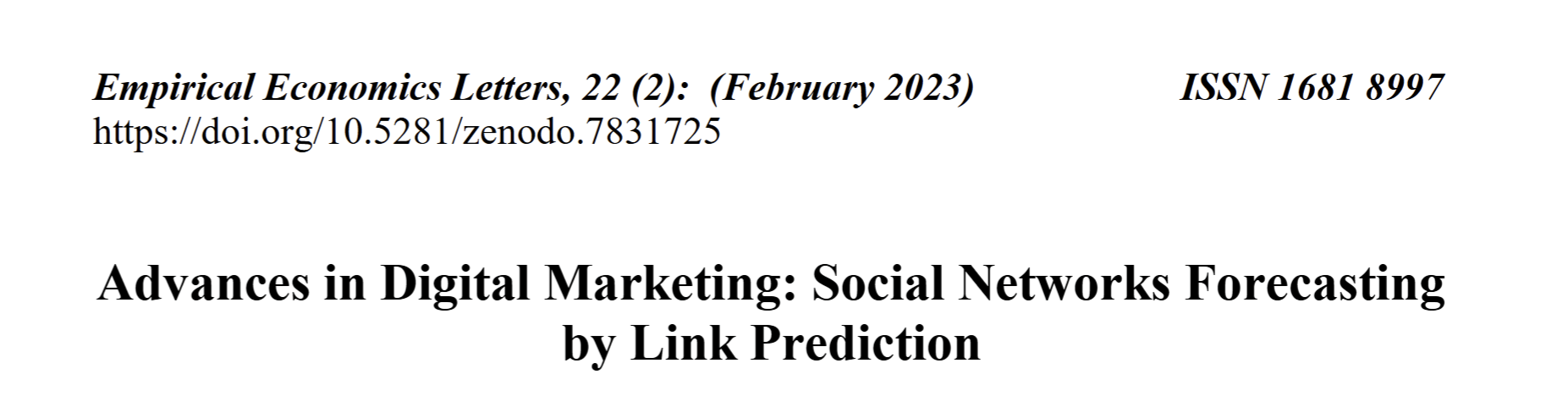 Advances in Digital Marketing